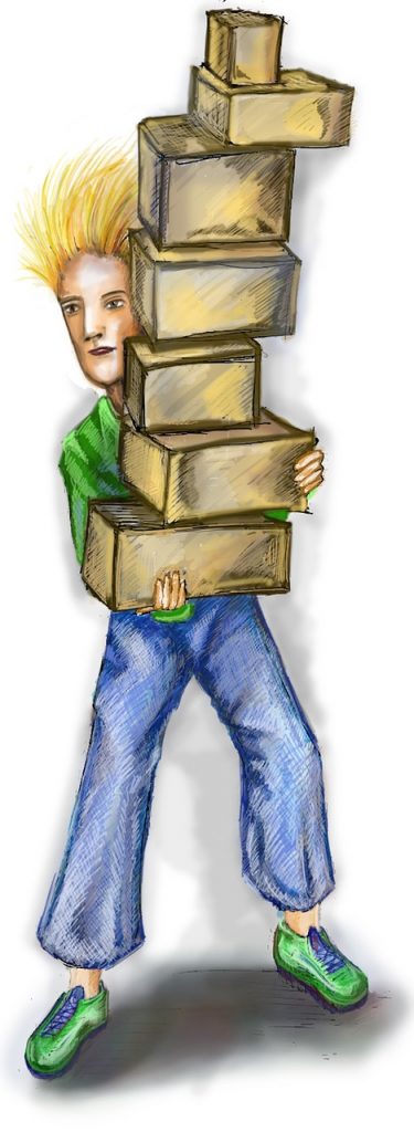 man, wear, packages