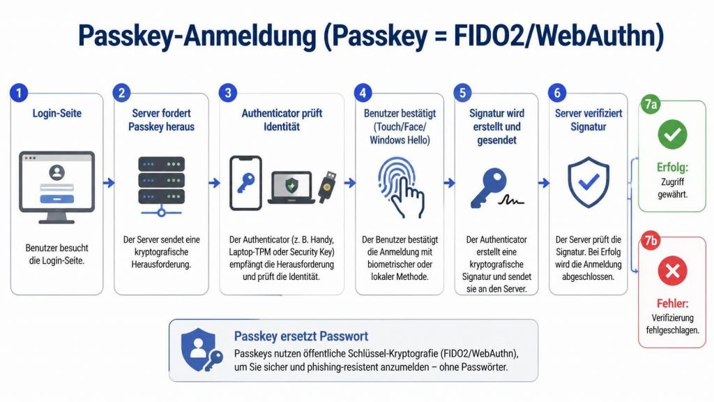 Login mit Passkey